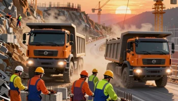 🚛 Стройка в разгаре и грузы пошли в гору.